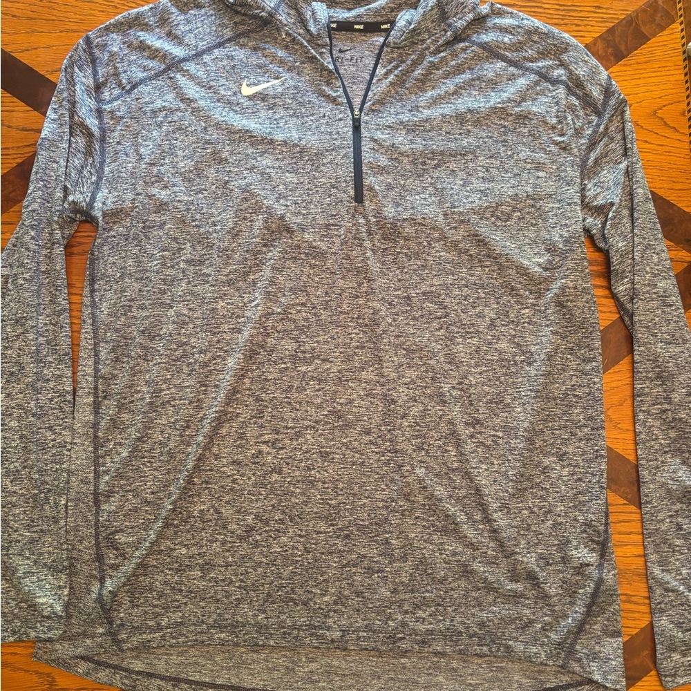 Nike Heathered Gray Quarter-Zip Pullover